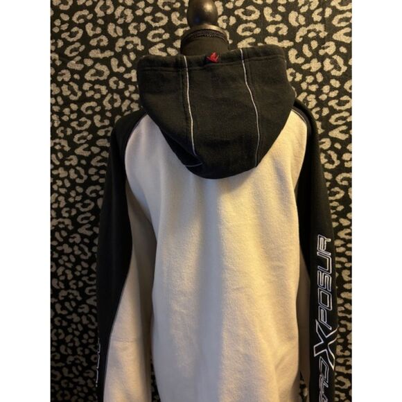 ZEROXPOSUR XTREME Hoodie Sz XL Black/Beige Snowboarders on front NWT - Picture 4 of 5